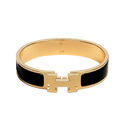 18K Clic Hermes Black Bracelet