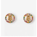 18K Balenciaga Color Crystals Earrings