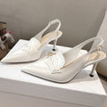DIOR BOY SLINGBACK PUMP 35 MM IN WHITE CALFSKIN
