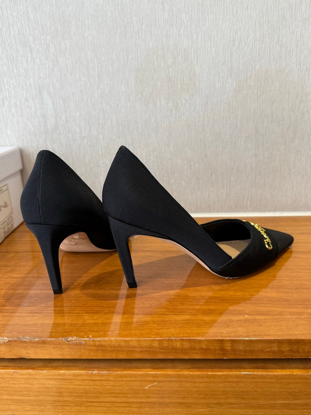DIOR MY DD 25S HIGH HEEL 80MM IN BLACK SATIN
